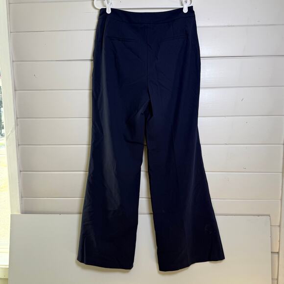 House of Harlow 1960 Trousers Pants Womens 12 Navy Blue Wide Leg High Rise - Picture 3 of 7